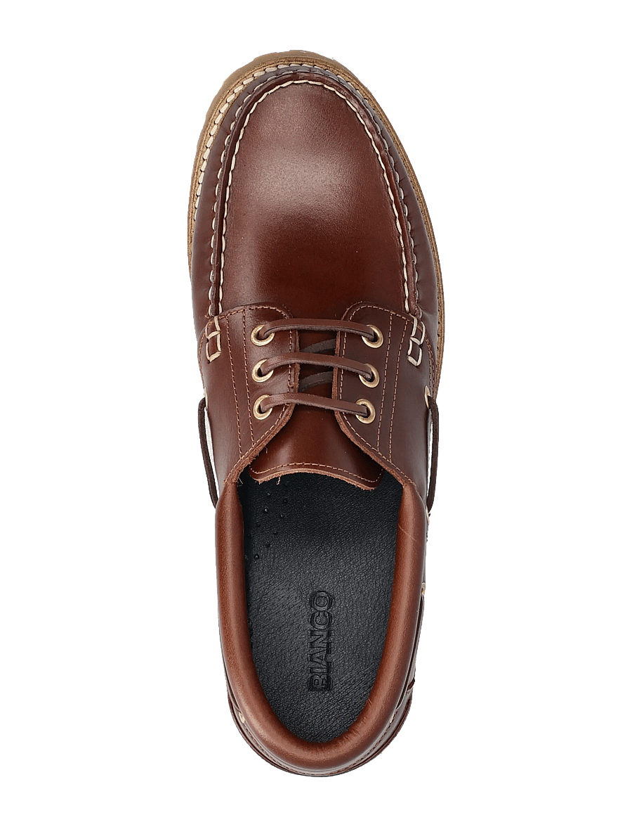 Bianco - BIAGREG Boat Shoe Pull Up Leather 2.0 - kollektsioonid - brown - 3
