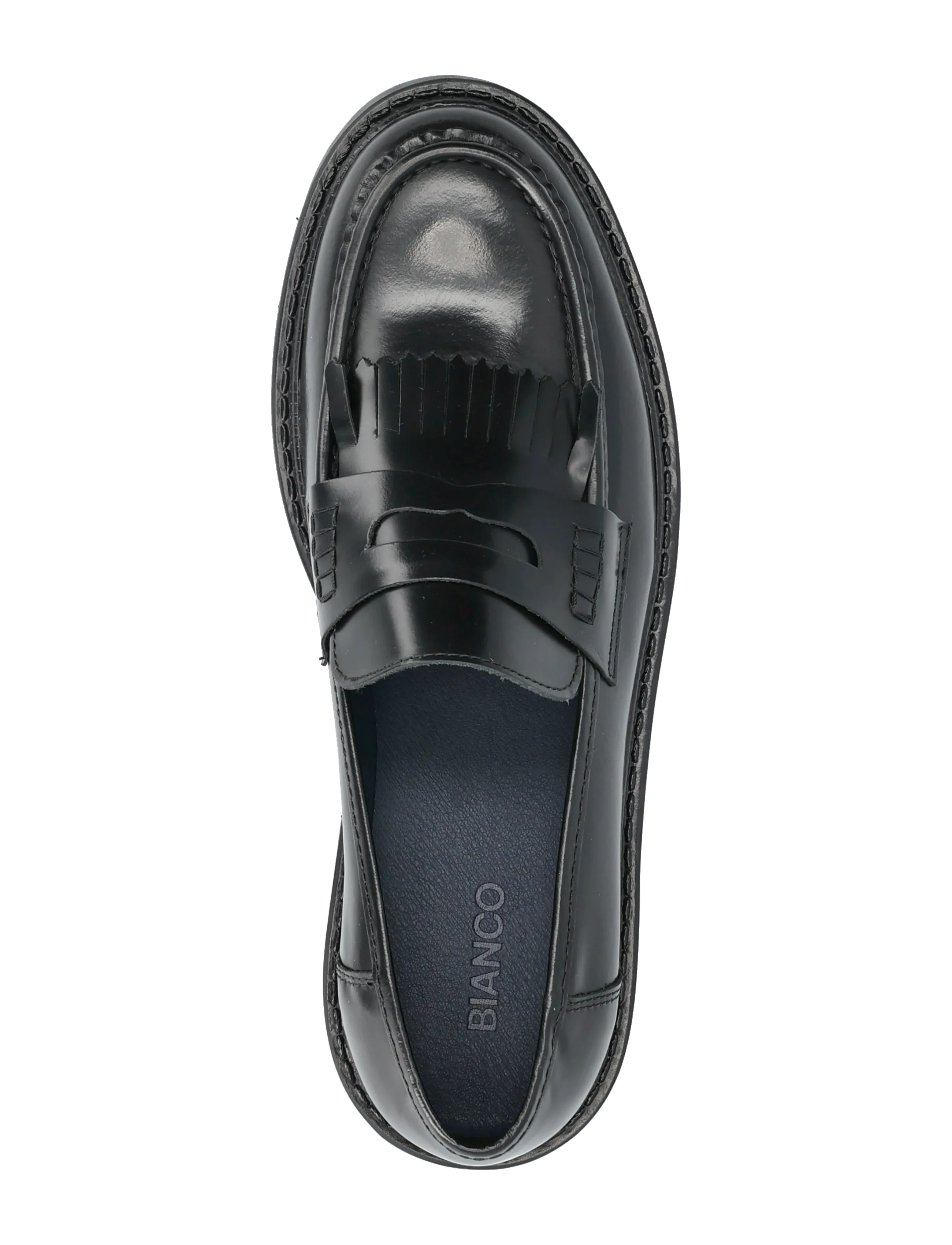 Bianco - BIAJEFF Fringe Loafer Polido - kollektioner - black - 3
