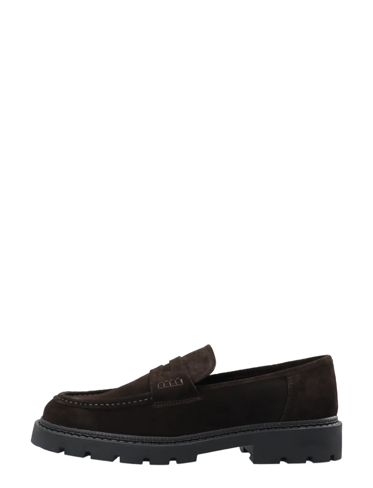 Bianco - BIAJEFF Penny Loafer Oily Suede - dark brown - 2