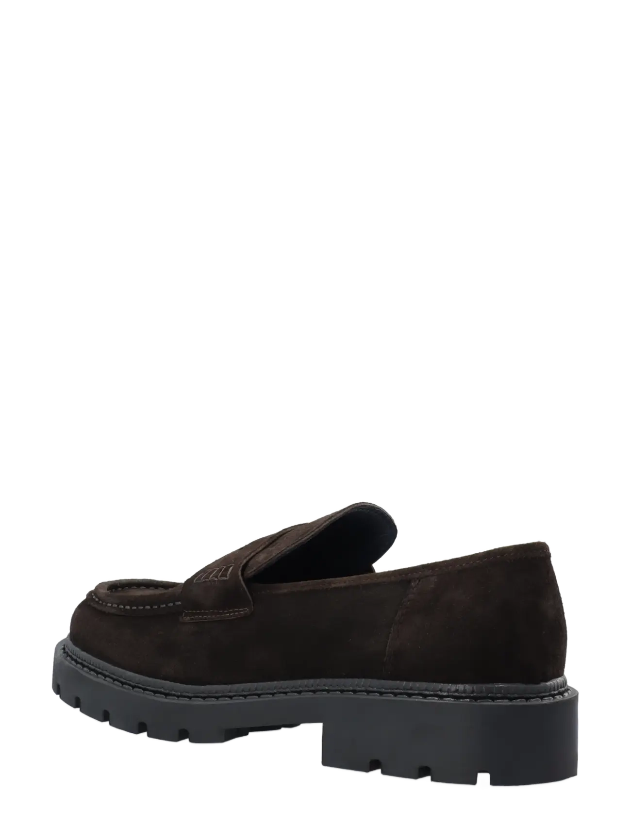 Bianco - BIAJEFF Penny Loafer Oily Suede - dark brown - 3