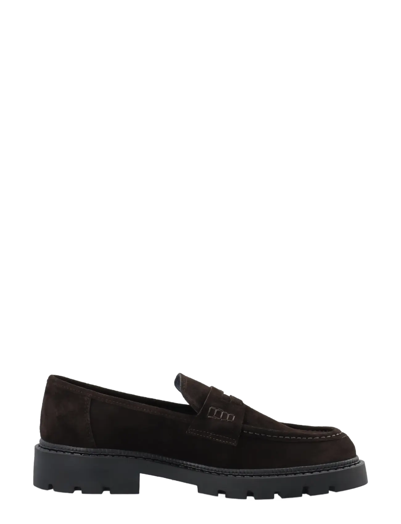 Bianco - BIAJEFF Penny Loafer Oily Suede - dark brown - 4