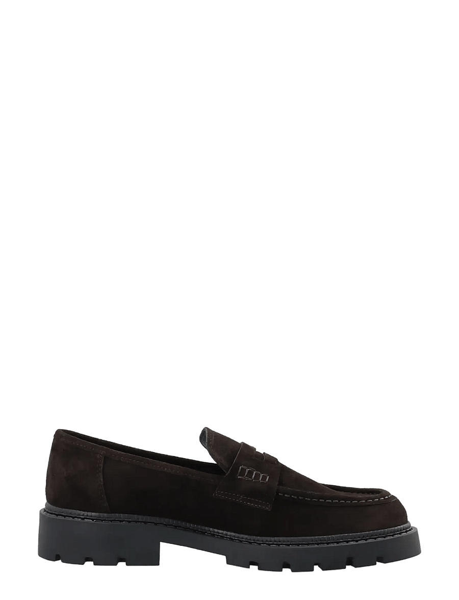 Bianco - BIAJEFF Penny Loafer Oily Suede - kollektionen - dark brown - 4