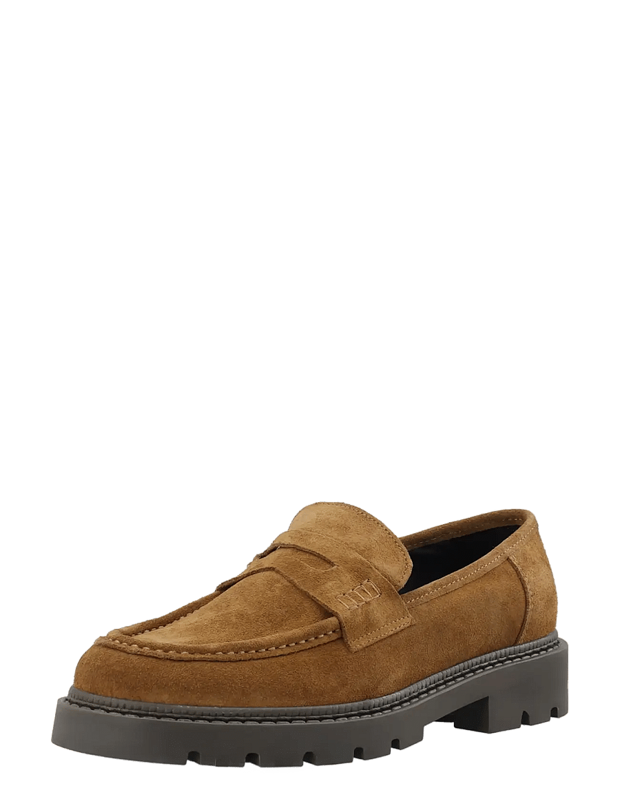 Bianco - BIAJEFF Penny Loafer Oily Suede - kollektsioonid - tan - 0