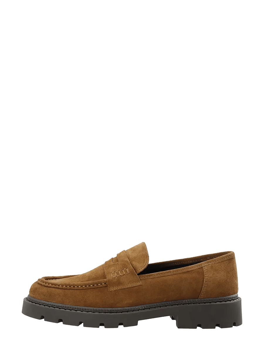 Bianco - BIAJEFF Penny Loafer Oily Suede - kollektsioonid - tan - 1