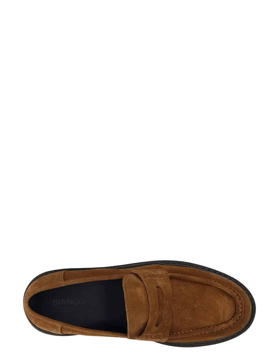 Bianco - BIAJEFF Penny Loafer Oily Suede - kollektsioonid - tan - 4