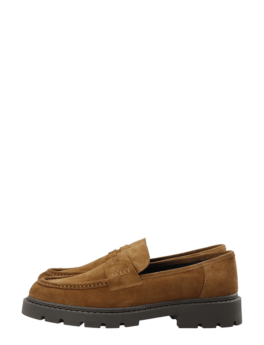 Bianco - BIAJEFF Penny Loafer Oily Suede - kollektsioonid - tan - 5
