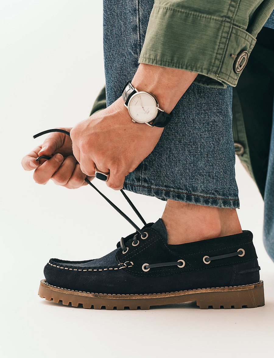 Bianco - BIAGREG Boat Shoe Stitched Moc Suede - kollektioner - dark brown - 0