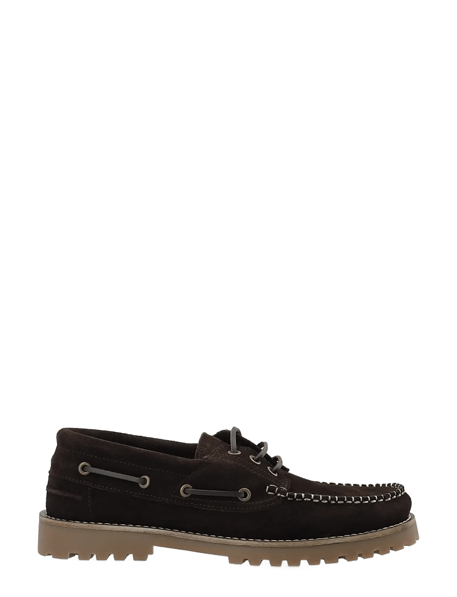 Bianco - BIAGREG Boat Shoe Stitched Moc Suede - kollektionen - dark brown - 3