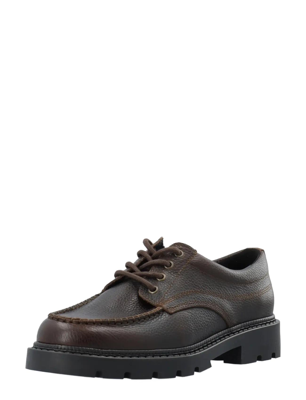 Bianco BIAJEFF Engineer Derby Texas Tumbled - Schuhe - DARK BROWN / brown