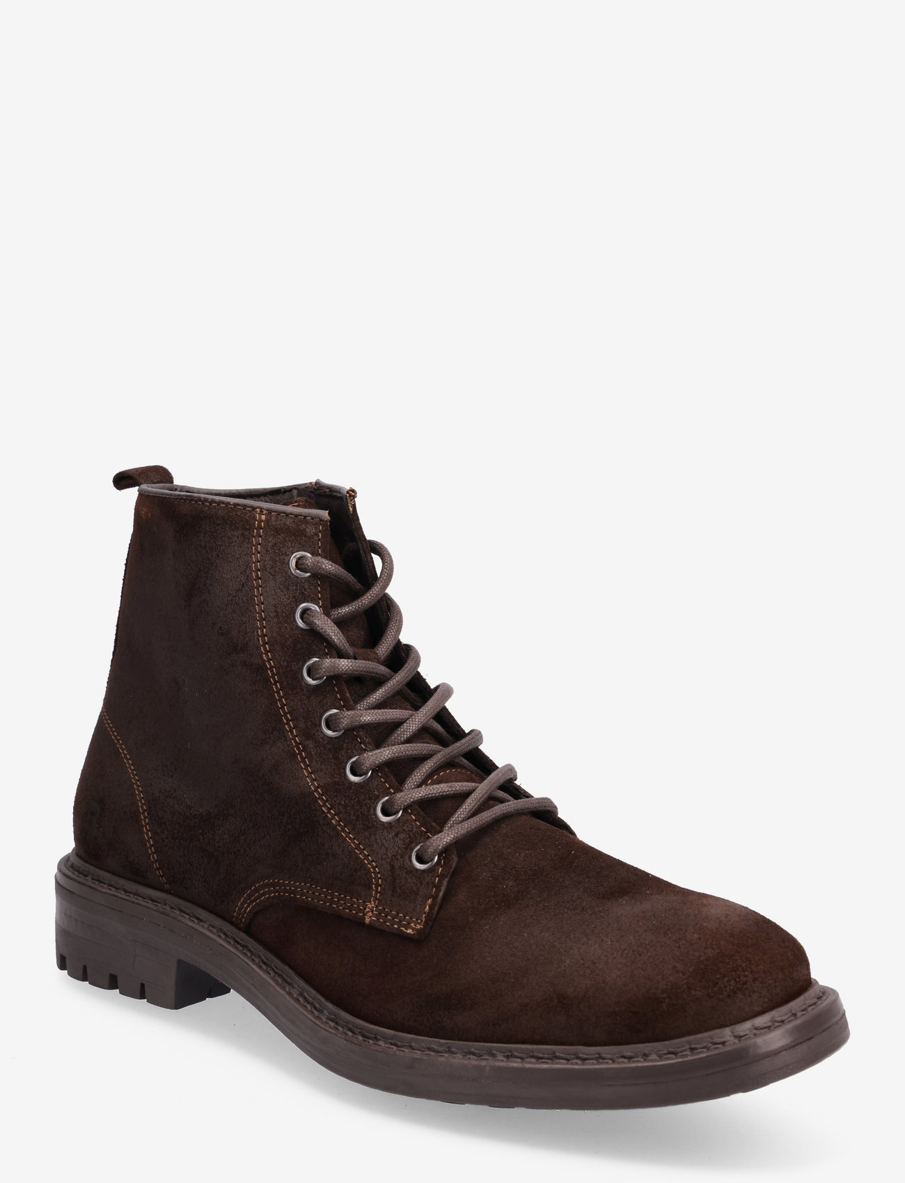 Bianco - BIAPETER Lace Up Boot Suede - dark brown - 0
