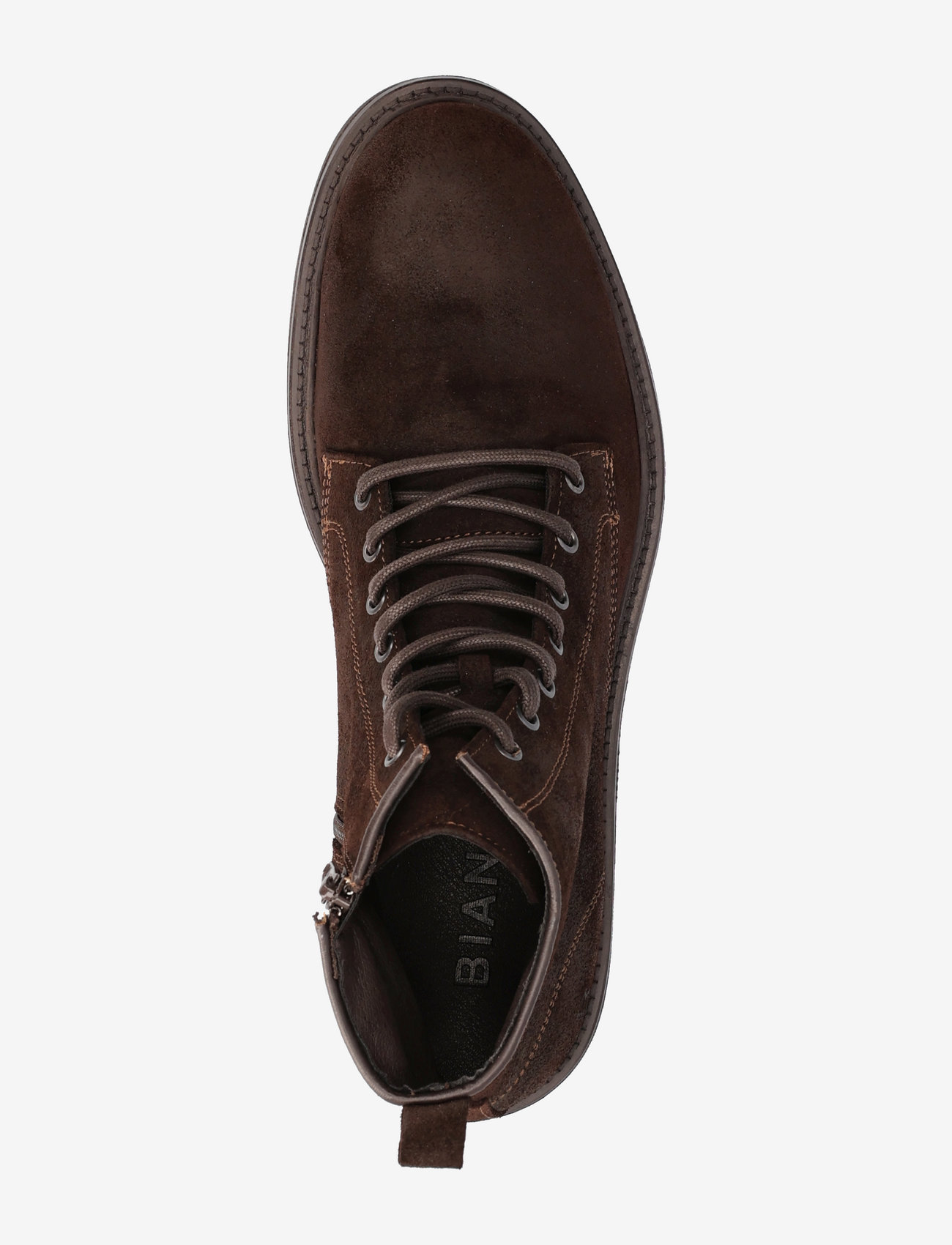 Bianco - BIAPETER Lace Up Boot Suede - dark brown - 3