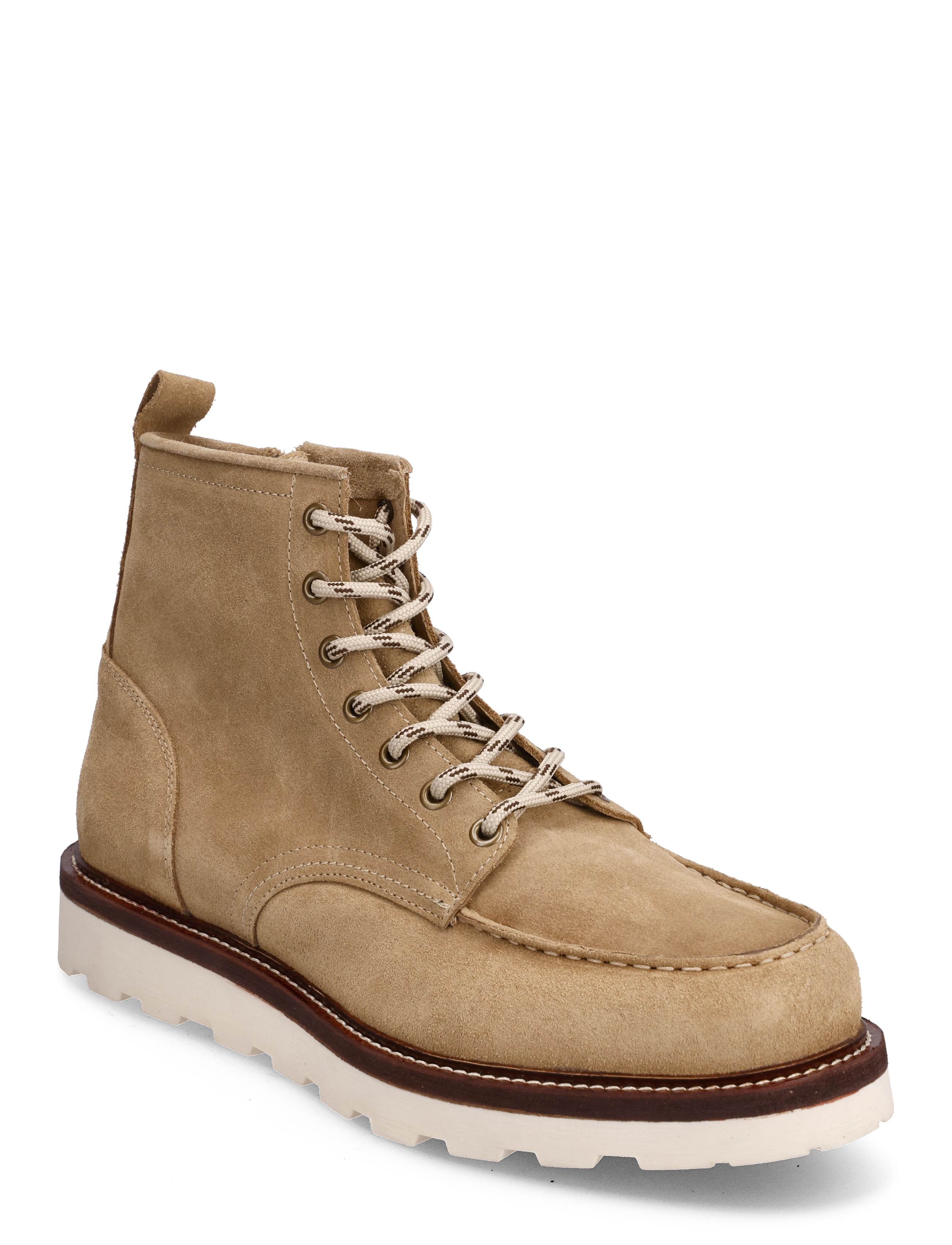 Bianco - BIAWOOD Moc Toe Boot Suede - mushroom - 0