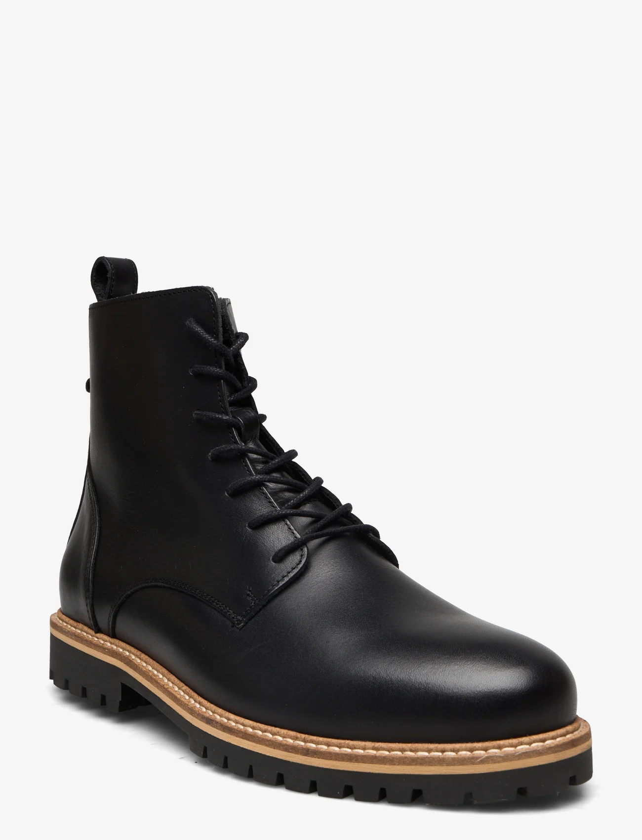 Bianco - BIASIM Laced Up Boot - veter schoenen - black - 0