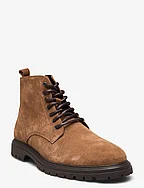 BIAGIL Laced Up Boot Suede - TAN