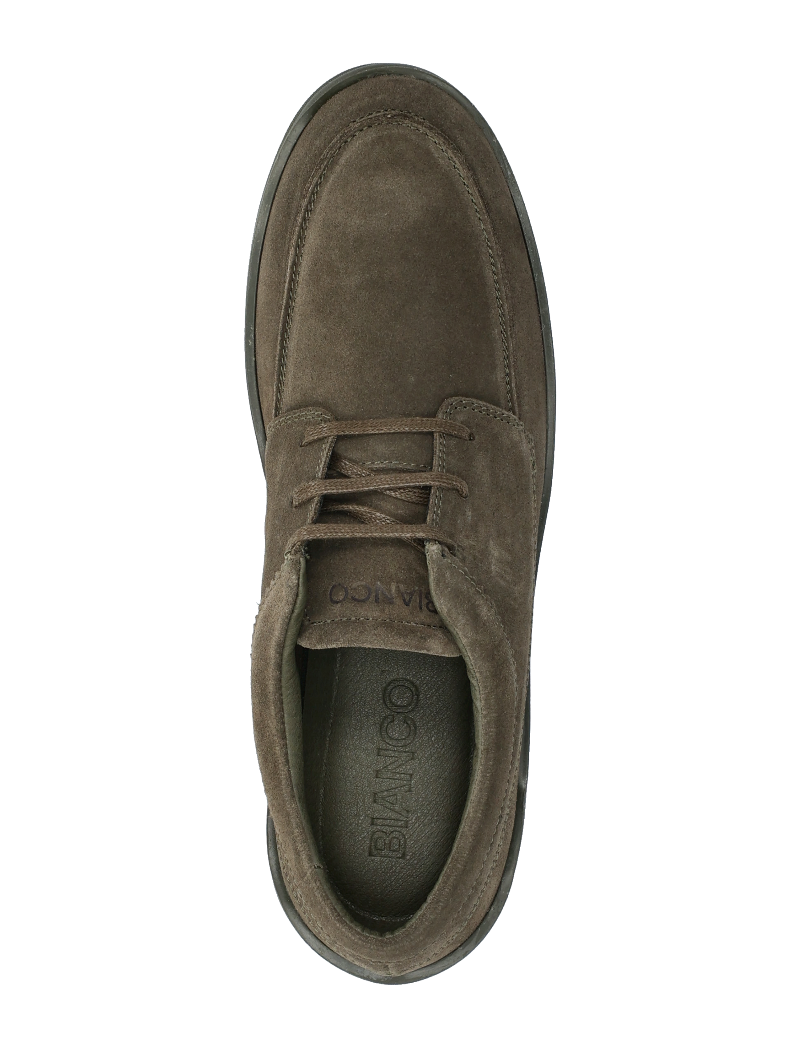 Bianco - BIATOM Lace Shoe Suede - dark olive - 3