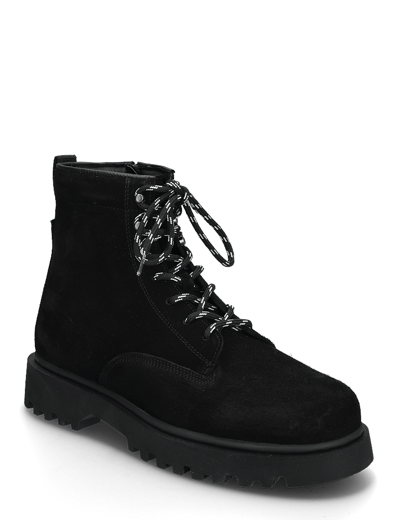 Bianco - BIAPATRICK Hiking Boot Oily Suede - paeltega saapad - black - 1
