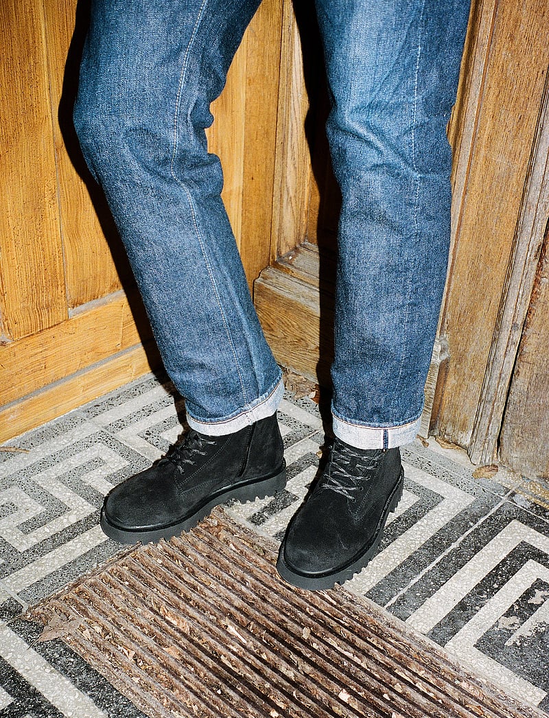 Bianco - BIAPATRICK Hiking Boot Oily Suede - paeltega saapad - black - 0