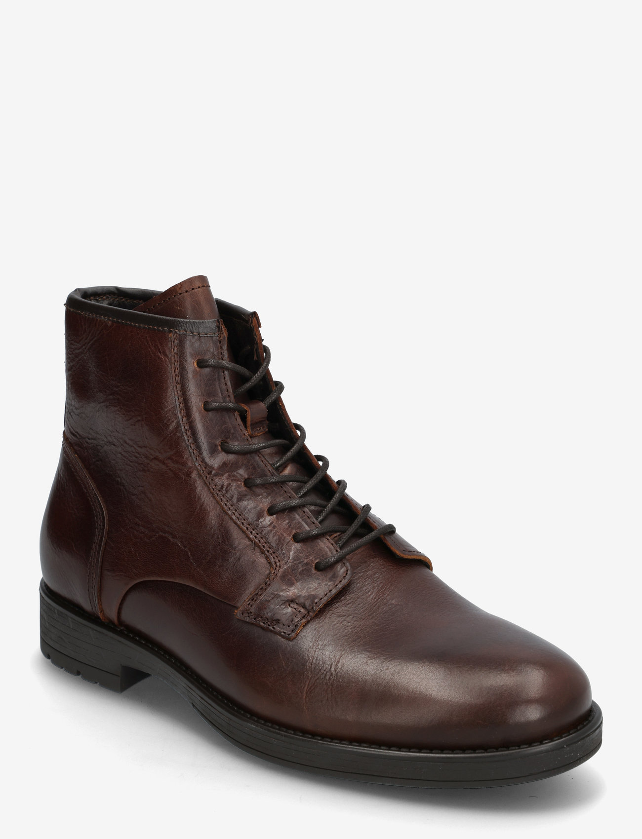 Bianco - BIALARS Lace Up Boot Tumbled Leather - dark brown - 0