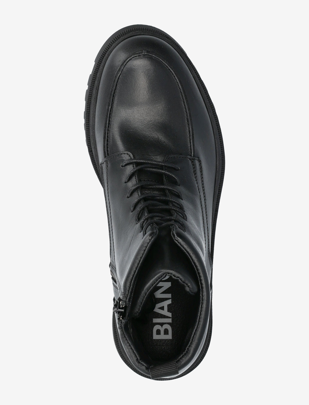 Bianco - BIAGRANT Moc Toe Lace Up Boot Tumbled Leather - black - 3