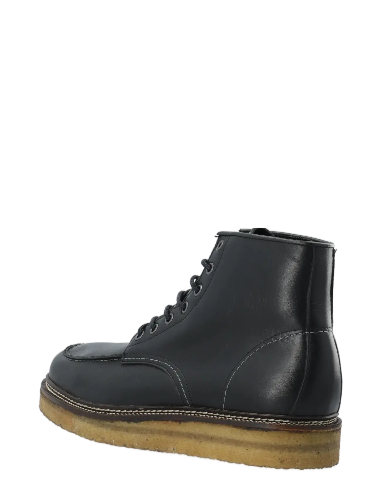 Bianco - BIAJESPER Moc Toe Boot Waxed Leather - schnürboots - black - 2