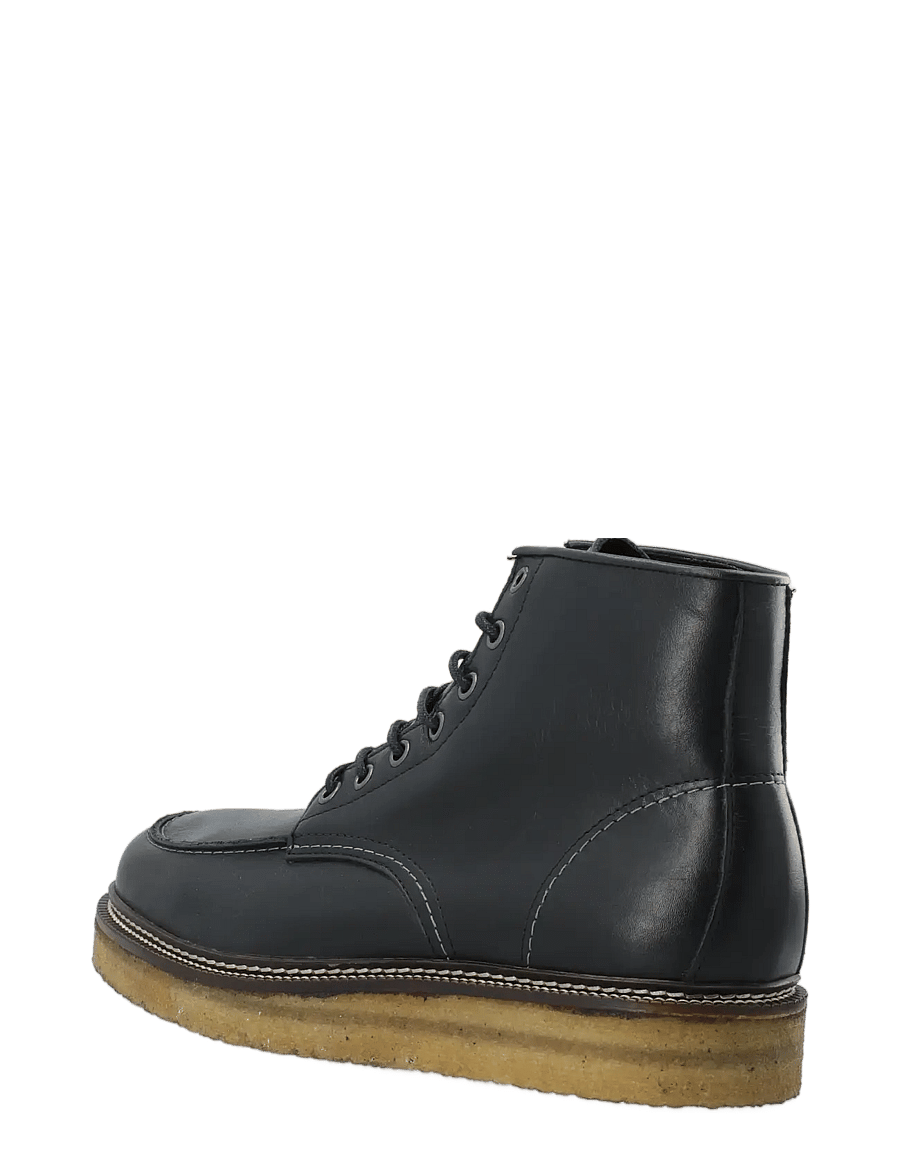 Bianco - BIAJESPER Moc Toe Boot Waxed Leather - schnürstiefel - black - 2