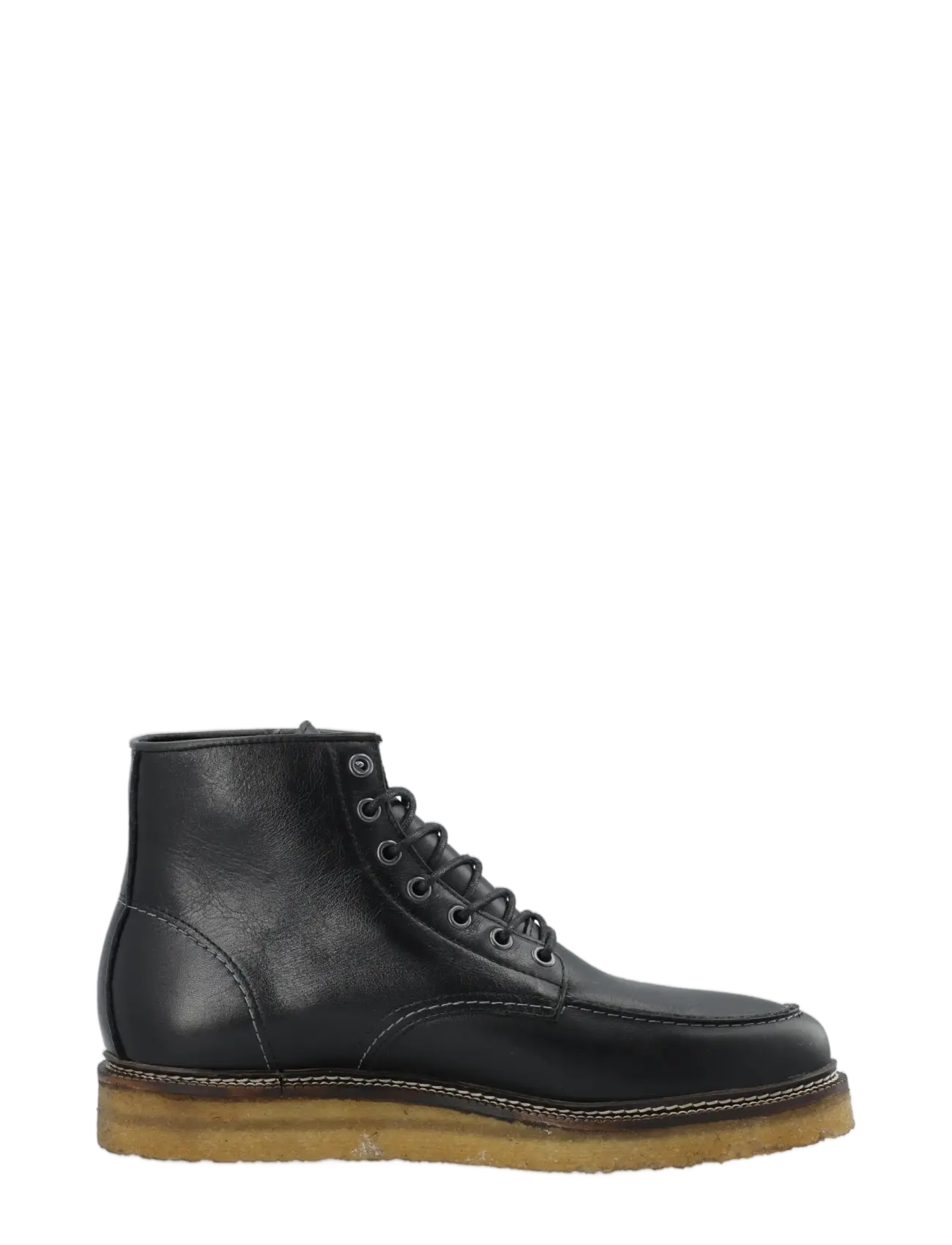 Bianco - BIAJESPER Moc Toe Boot Waxed Leather - schnürboots - black - 3
