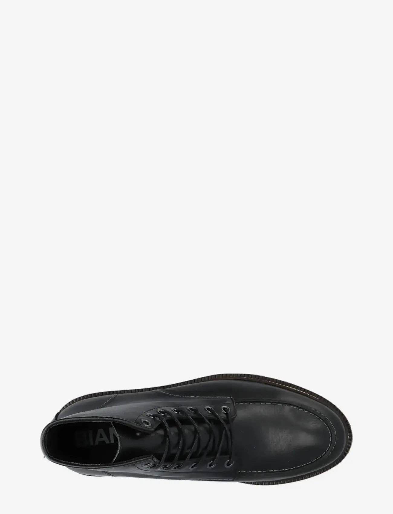 Bianco - BIAJESPER Moc Toe Boot Waxed Leather - kängor med snörning - black - 4