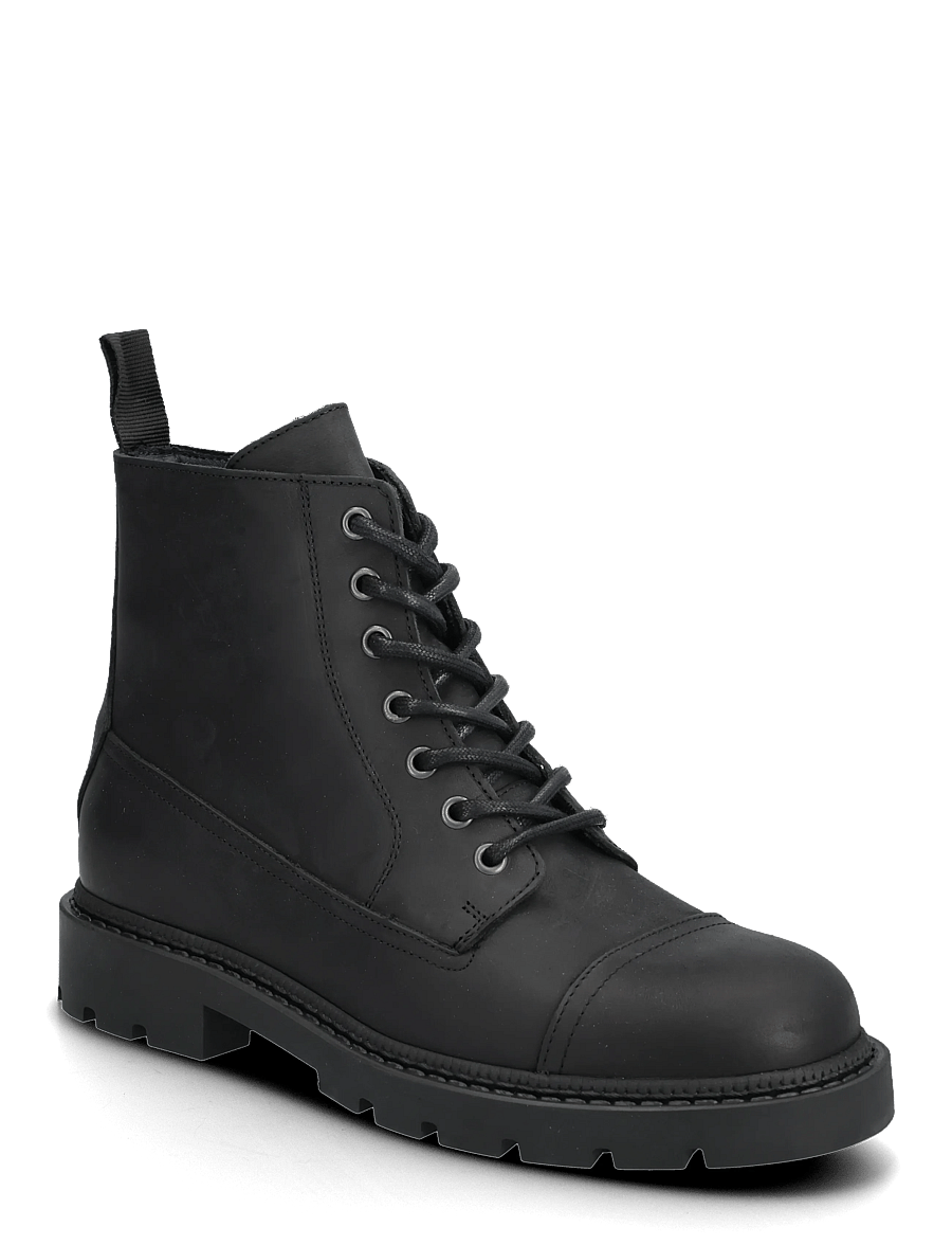 Bianco - BIAJEFF Lace Up Crazy Horse - schnürstiefel - black - 0