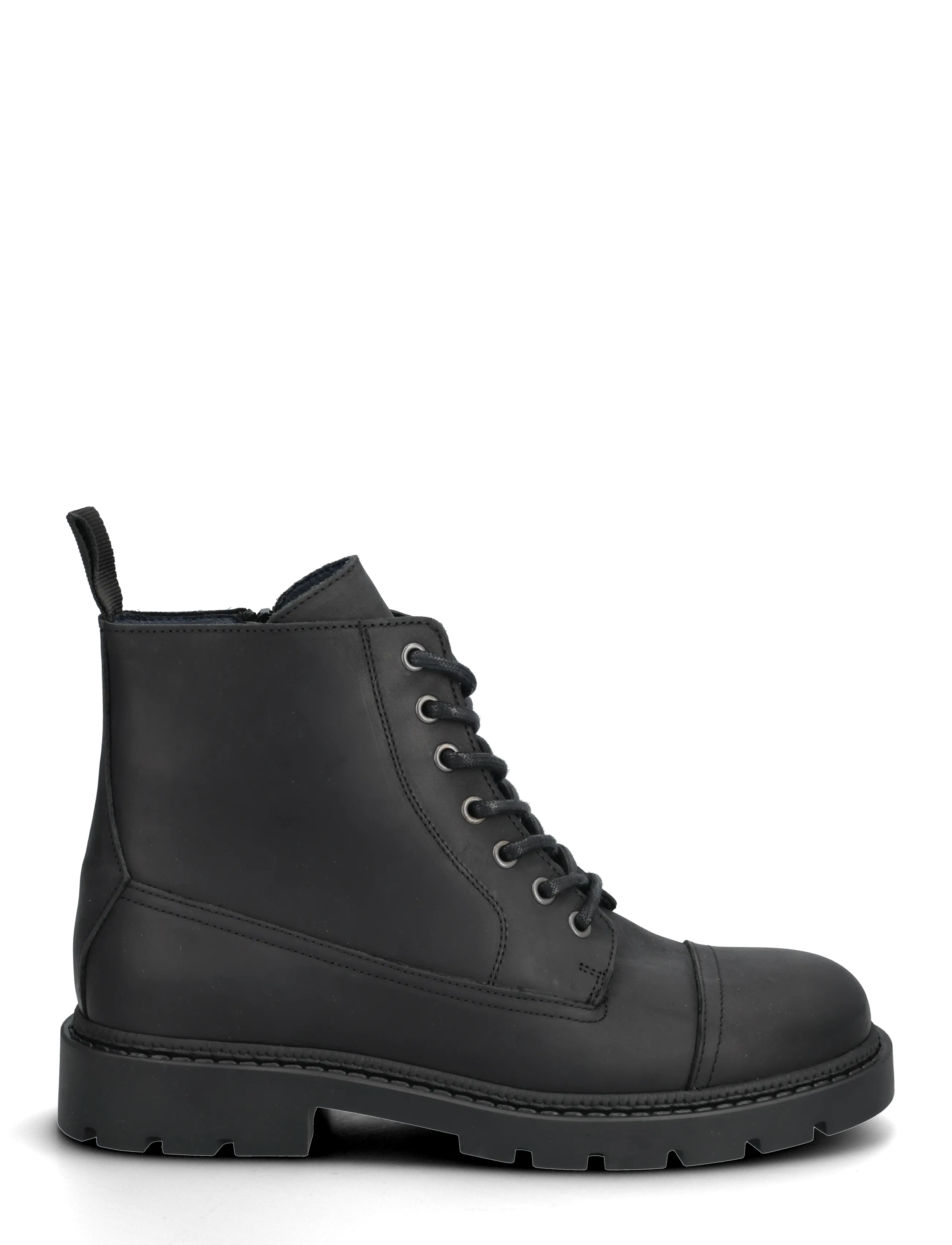 Bianco - BIAJEFF Lace Up Crazy Horse - kängor med snörning - black - 1