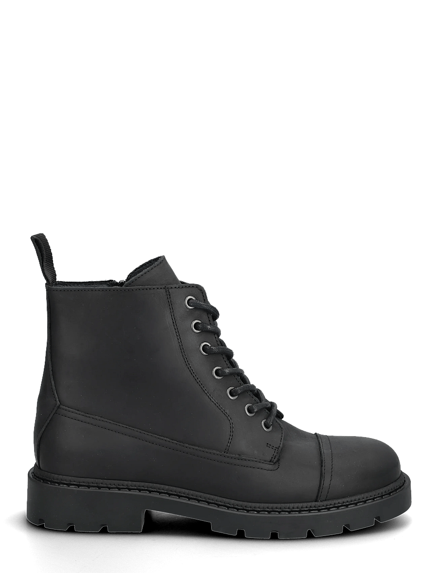 Bianco - BIAJEFF Lace Up Crazy Horse - schnürstiefel - black - 1