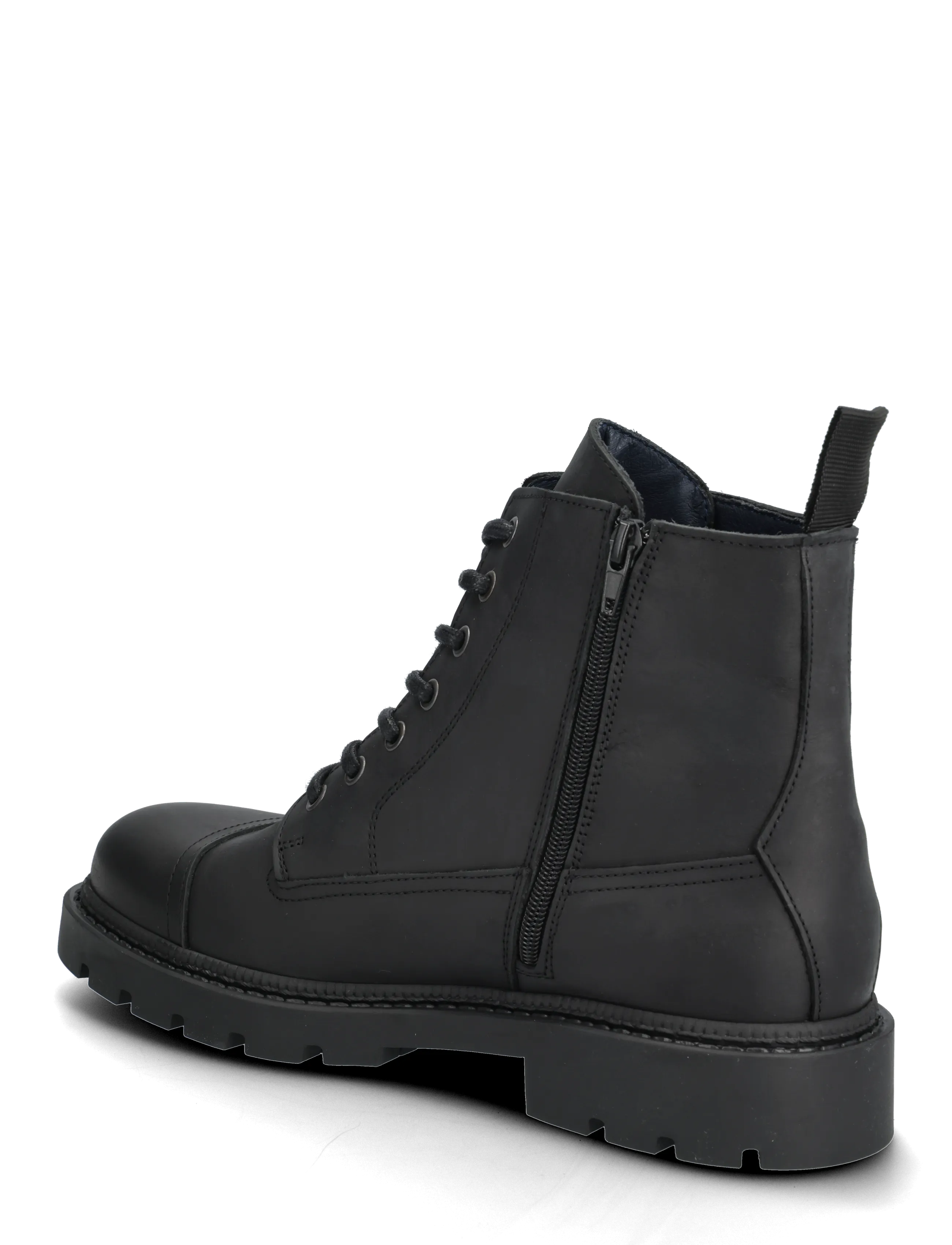 Bianco - BIAJEFF Lace Up Crazy Horse - kängor med snörning - black - 2