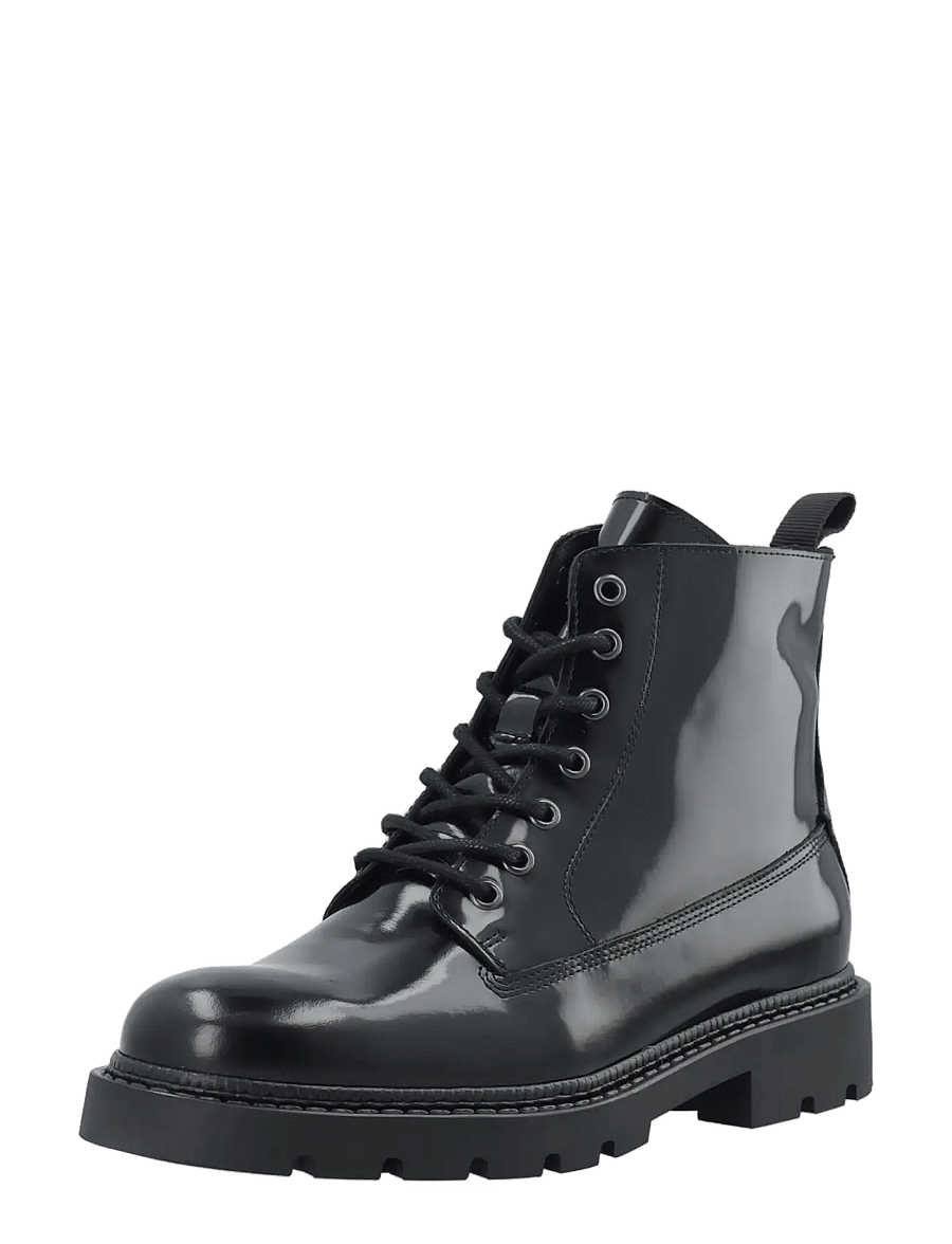 Bianco - BIAJEFF Lace Up Boot Polido - schnürstiefel - black - 0