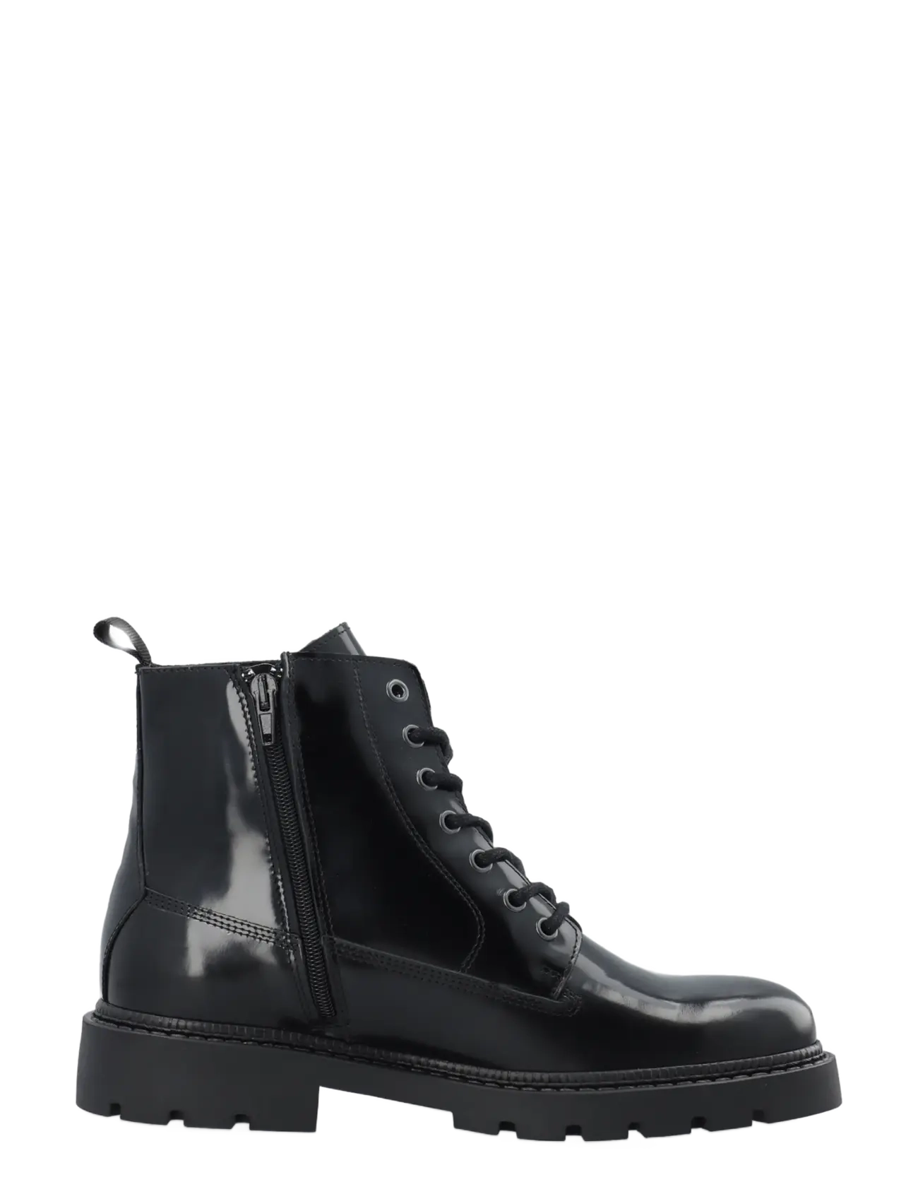 Bianco - BIAJEFF Lace Up Boot Polido - schnürstiefel - black - 3