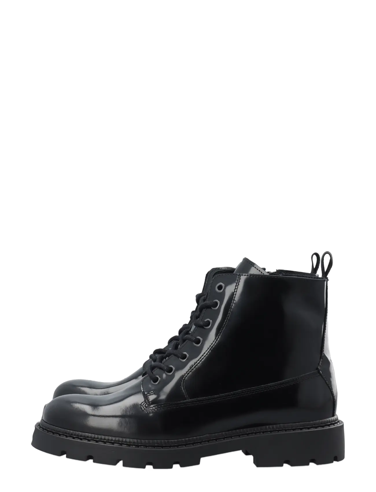 Bianco - BIAJEFF Lace Up Boot Polido - schnürstiefel - black - 5