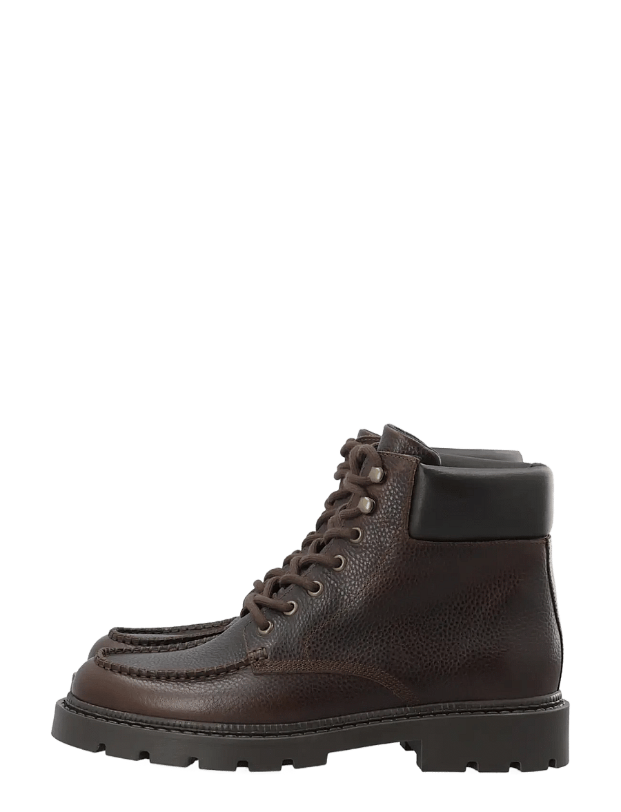 Bianco - BIAJEFF Engineer Boot Texas Tumbled - schnürstiefel - dark brown - 5