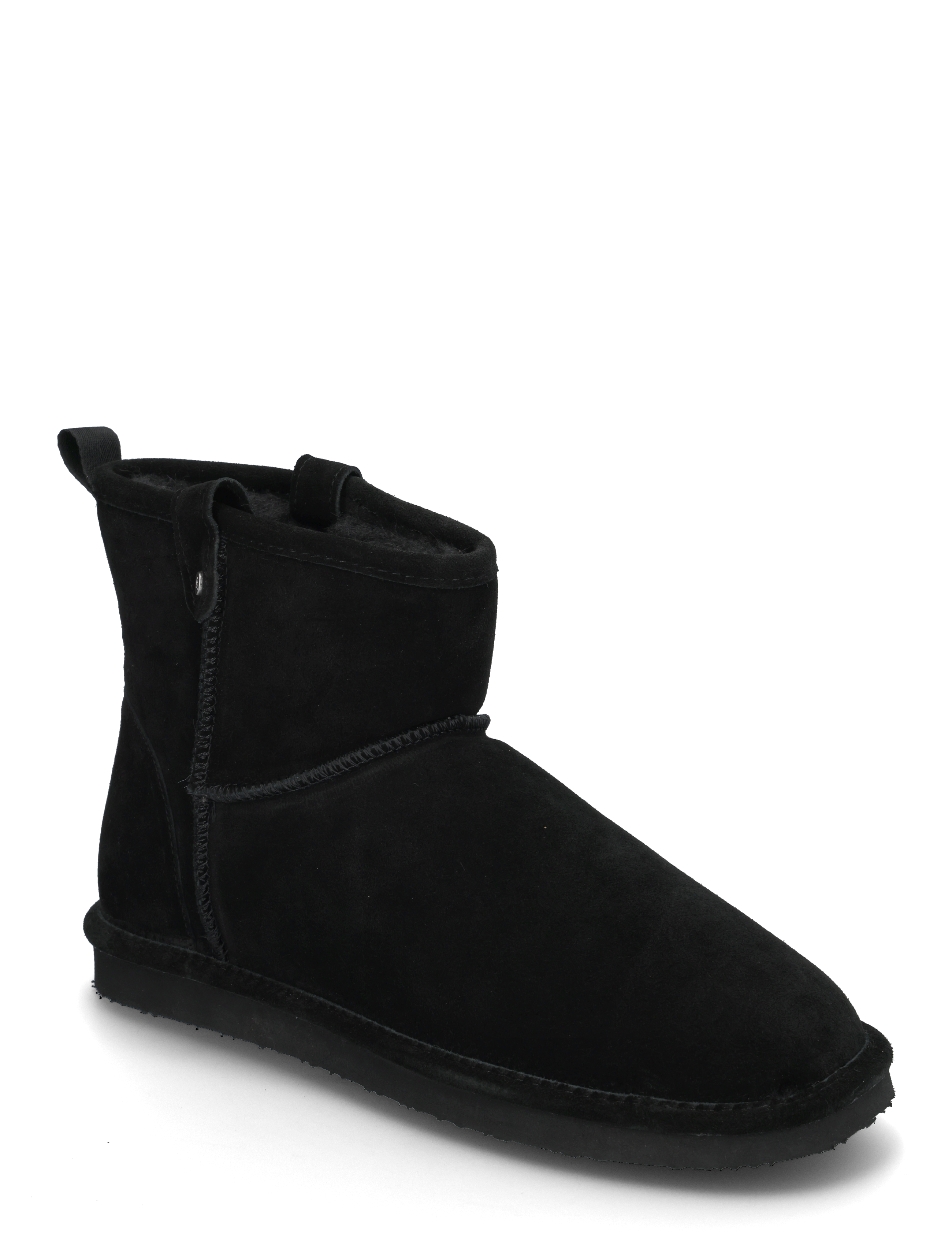 Bianco BIASNOWMAN Short Boot Suede - Vinterstøvler - BLACK / black