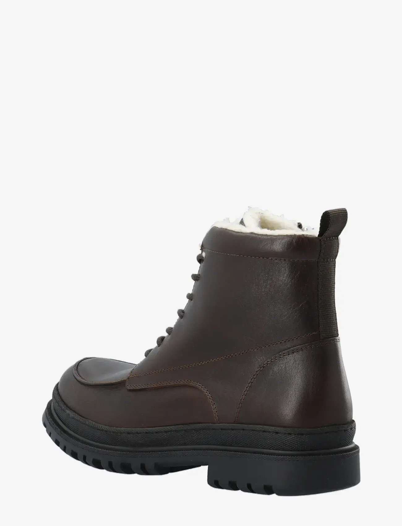 Bianco - BIAGRANT Warmlined Moc Toe Lace Up Boot Tumbled Leather - bottes d'hiver - dark brown - 2