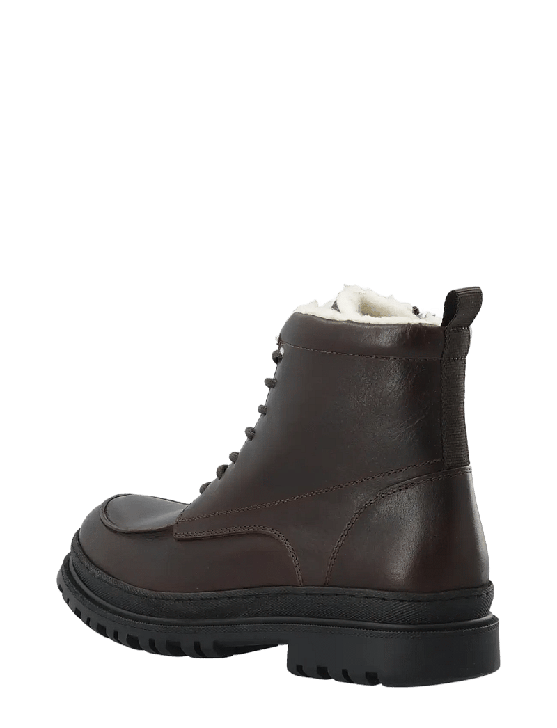 Bianco - BIAGRANT Warmlined Moc Toe Lace Up Boot Tumbled Leather - bottes d'hiver - dark brown - 2