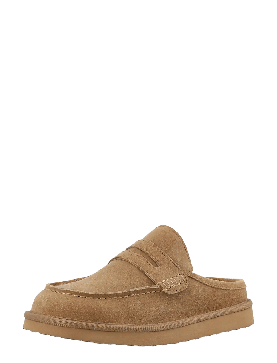 Bianco - BIAOSCAR Moc Toe Slipper Suede - kollektionen - cognac - 0