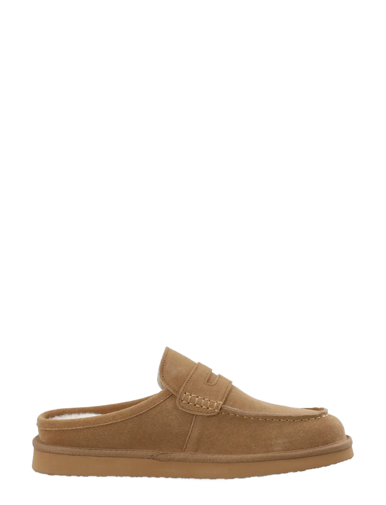 Bianco - BIAOSCAR Moc Toe Slipper Suede - kollektionen - cognac - 3