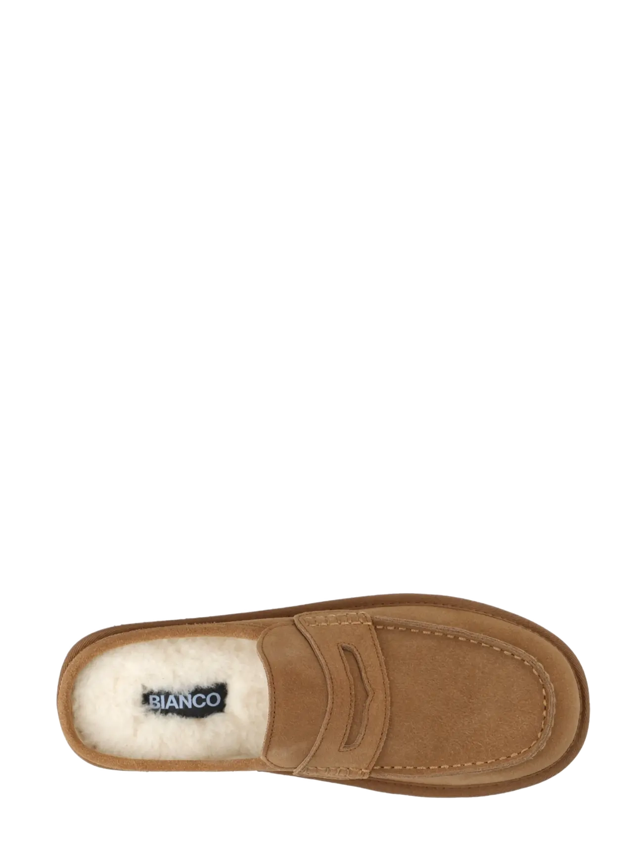 Bianco - BIAOSCAR Moc Toe Slipper Suede - kollektionen - cognac - 4