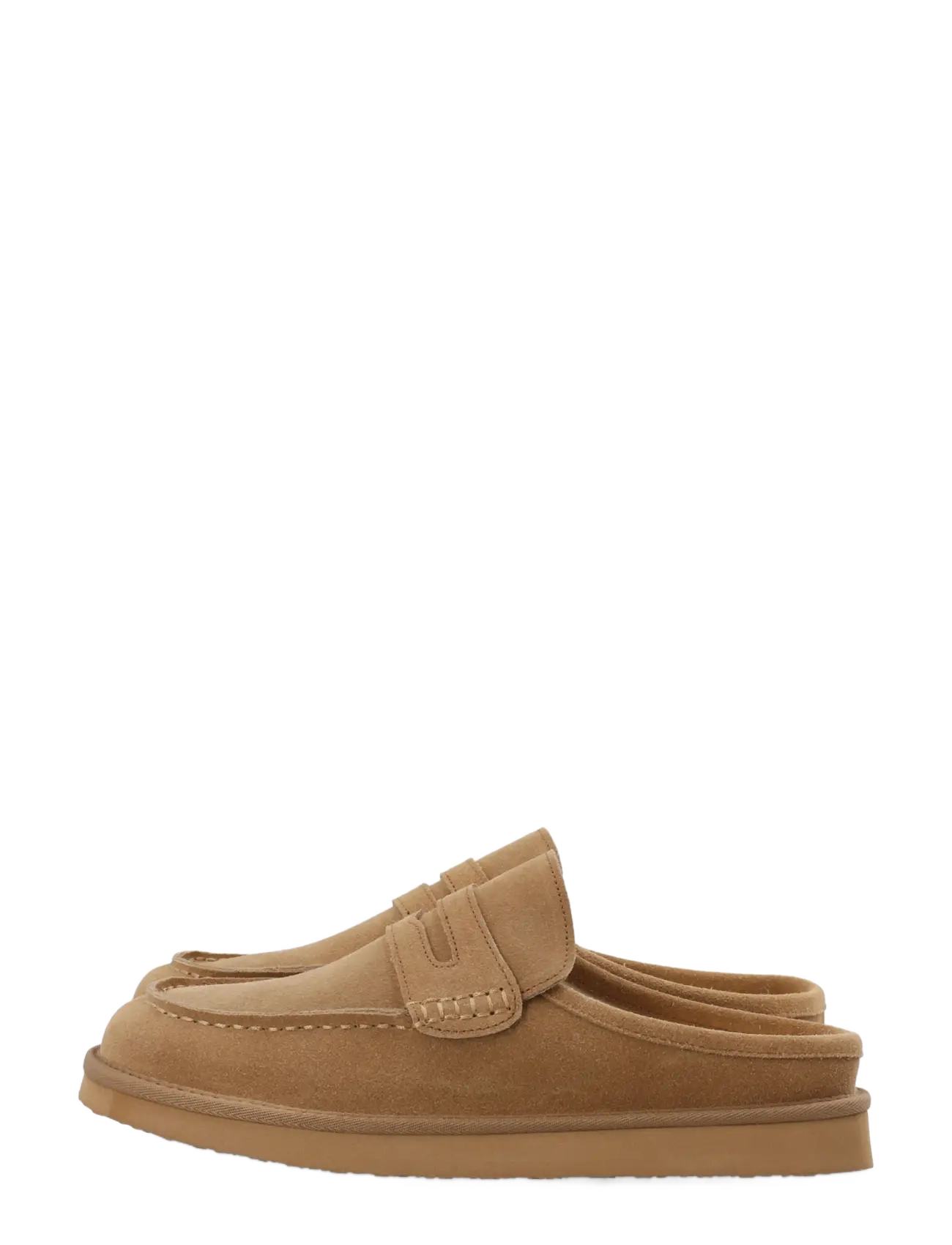 Bianco - BIAOSCAR Moc Toe Slipper Suede - kollektionen - cognac - 5