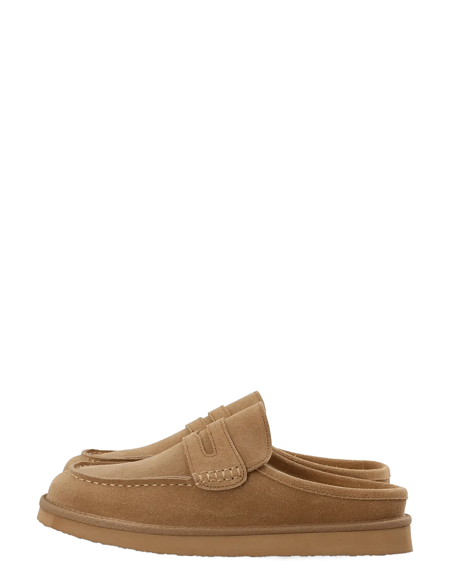 Bianco - BIAOSCAR Moc Toe Slipper Suede - kollektionen - cognac - 5