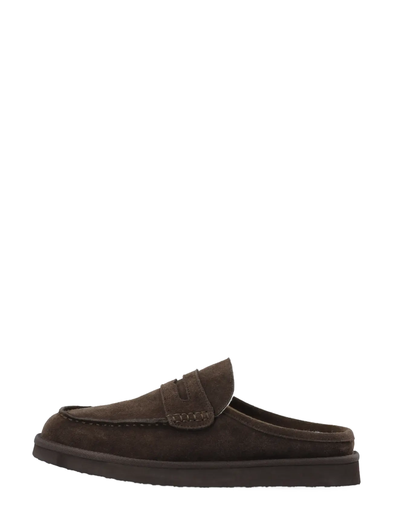 Bianco - BIAOSCAR Moc Toe Slipper Suede - kollektionen - dark brown - 1