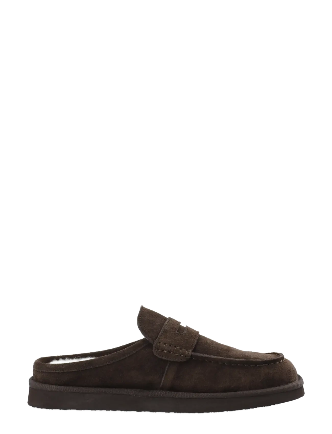 Bianco - BIAOSCAR Moc Toe Slipper Suede - kollektionen - dark brown - 3