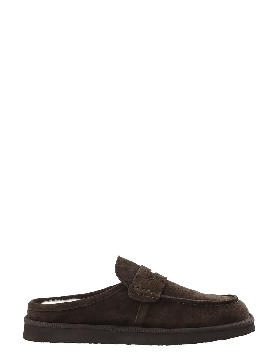 Bianco - BIAOSCAR Moc Toe Slipper Suede - kollektionen - dark brown - 3