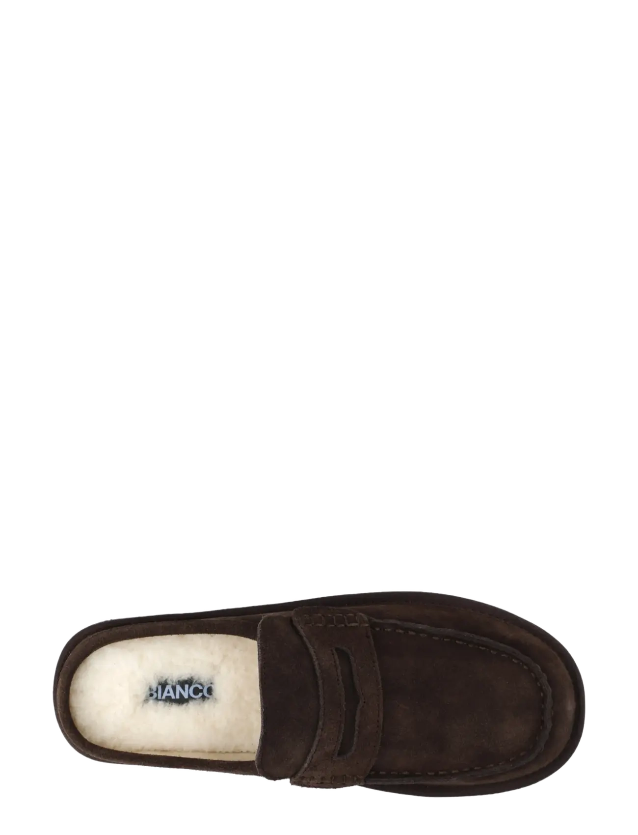 Bianco - BIAOSCAR Moc Toe Slipper Suede - kollektionen - dark brown - 4