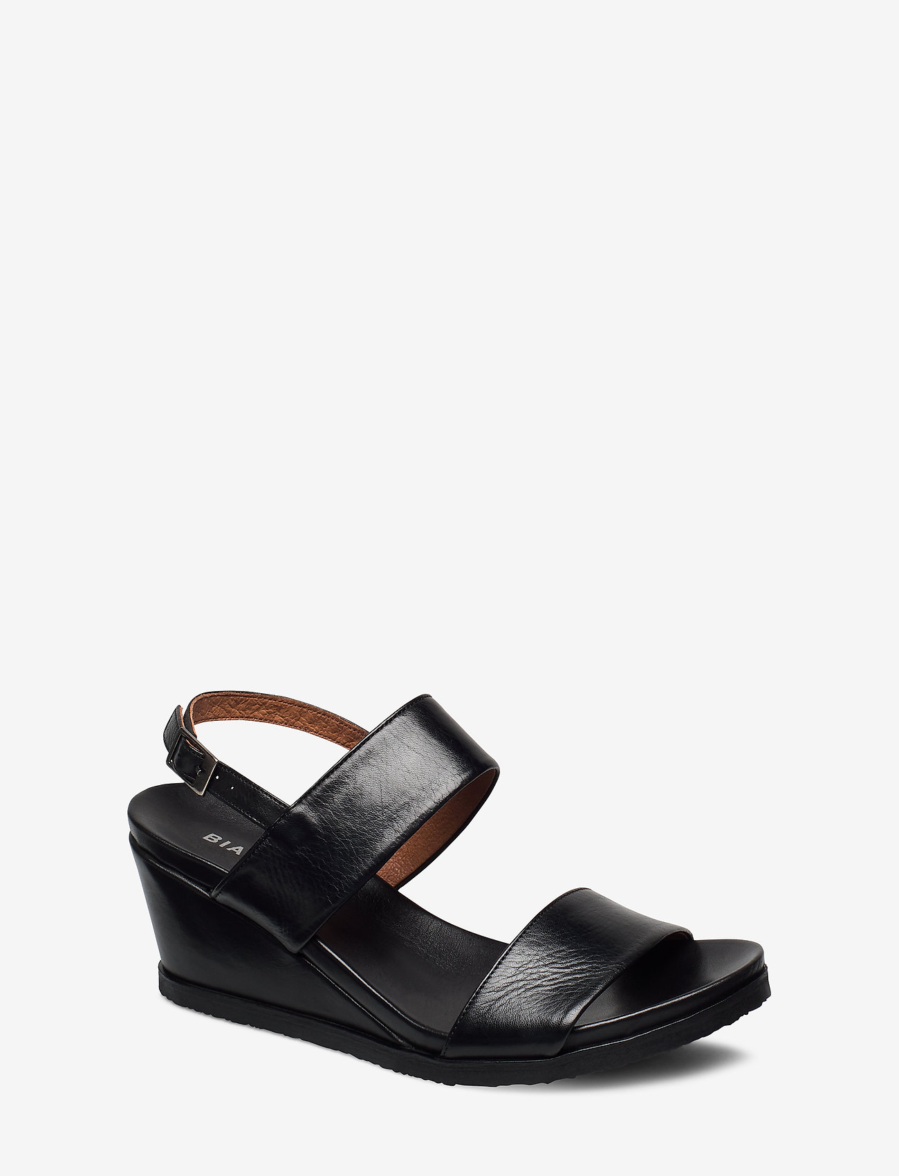 Bianco - BIACAILY Leather Wedge Sandal - black - 0