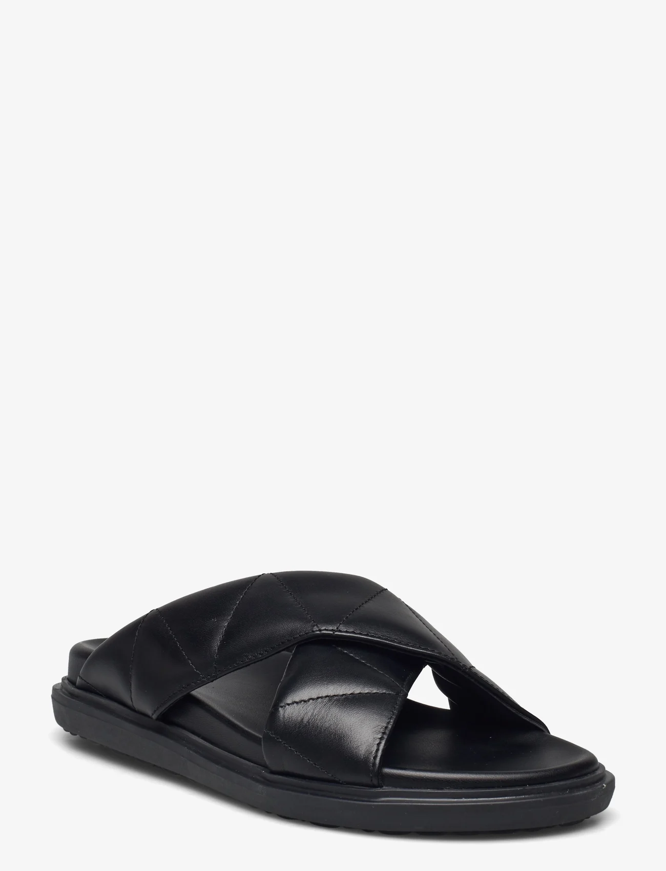 Bianco - BIAFRANCINE Quilt Basic Sandal - płaskie sandały - black - 0