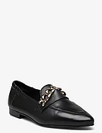 BIATRACEY Leather Chain Loafer - BLACK 6